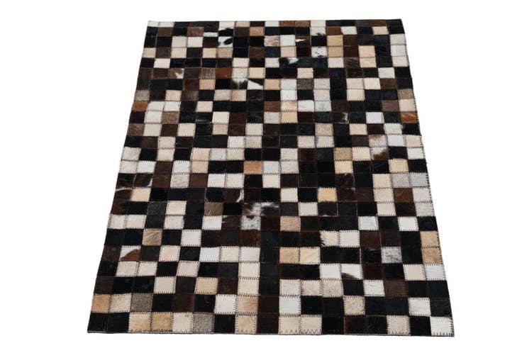 Detail image of 2' 1 x 3' Cowhide Leather Rug