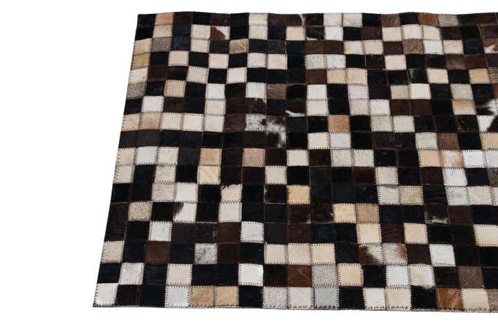 2' 1 x 3' Cowhide Leather Rug