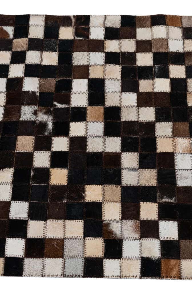 2' 1 x 3' Cowhide Leather Rug
