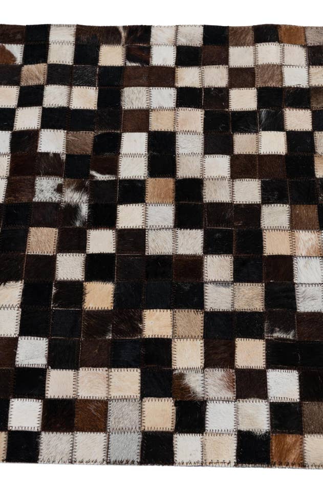 Detail image of 2' 1 x 3' Cowhide Leather Rug