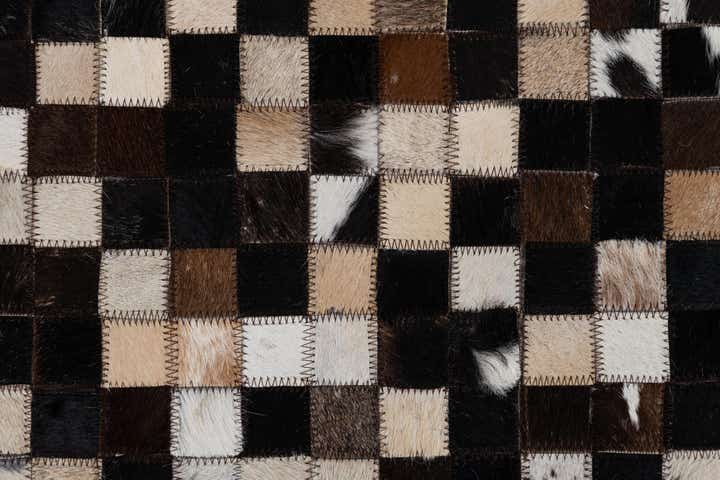 2' 1 x 3' Cowhide Leather Rug