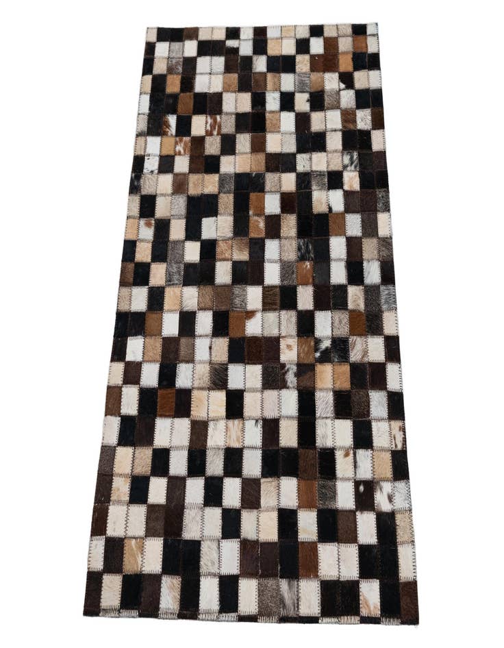 Detail image of 2' 1 x 3' Cowhide Leather Rug