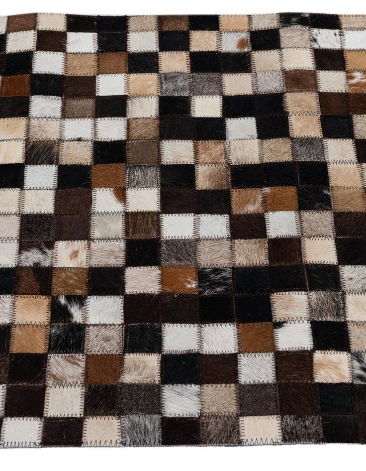 Detail image of 2' 1 x 3' Cowhide Leather Rug