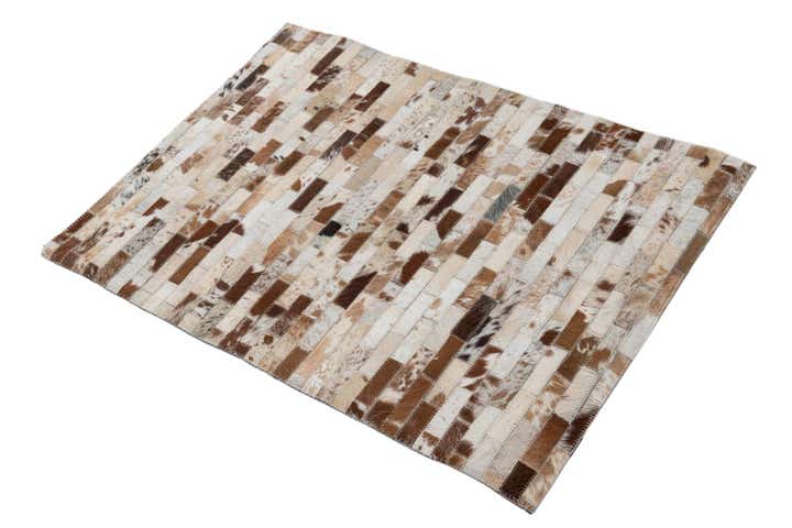 2' 1 x 3' Cowhide Leather Rug