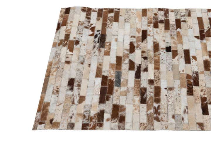 2' 1 x 3' Cowhide Leather Rug