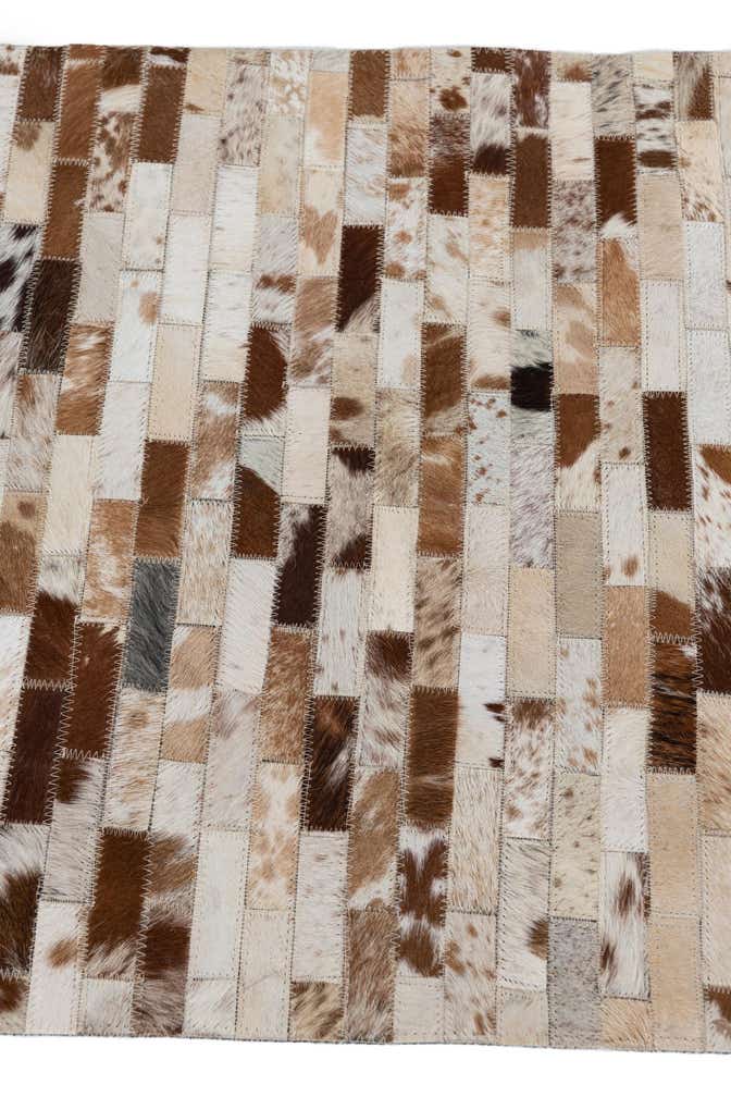 2' 1 x 3' Cowhide Leather Rug