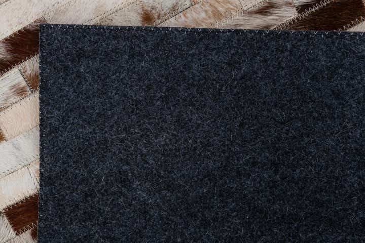 2' 1 x 3' Cowhide Leather Rug