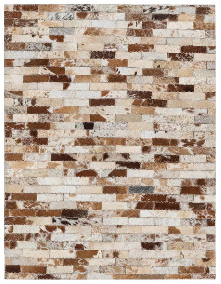 Detail image of 2' 1 x 3' Cowhide Leather Rug