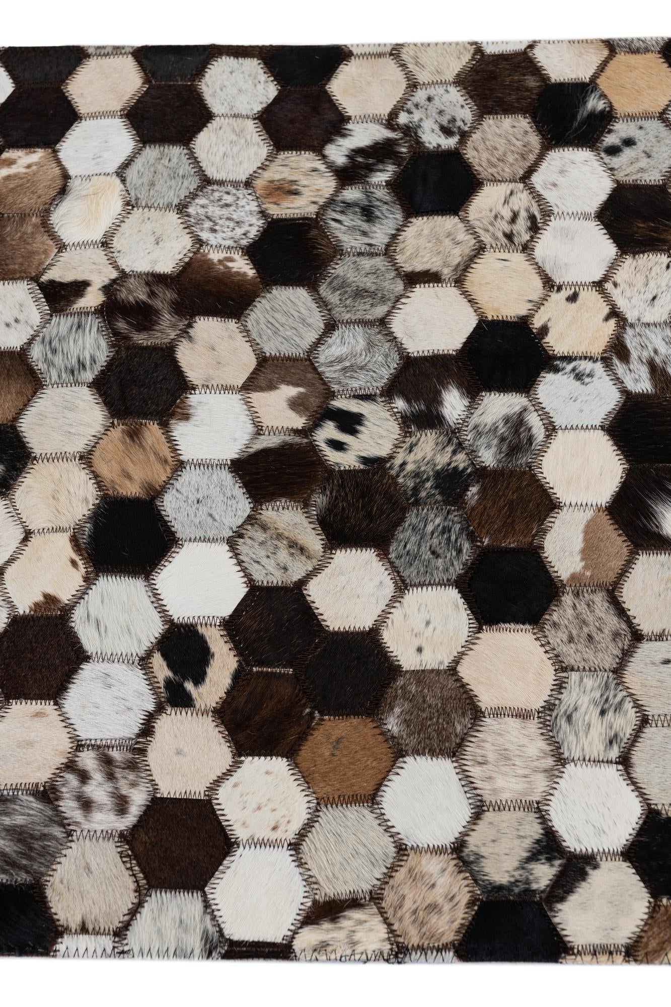 2' x 3' Cowhide Leather Rug
