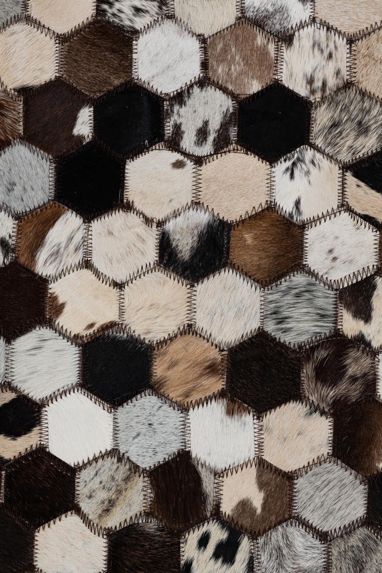 2' x 3' Cowhide Leather Rug