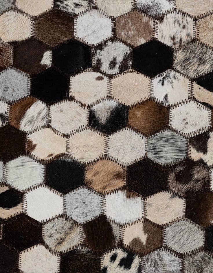 Detail image of 2' x 3' Cowhide Leather Rug