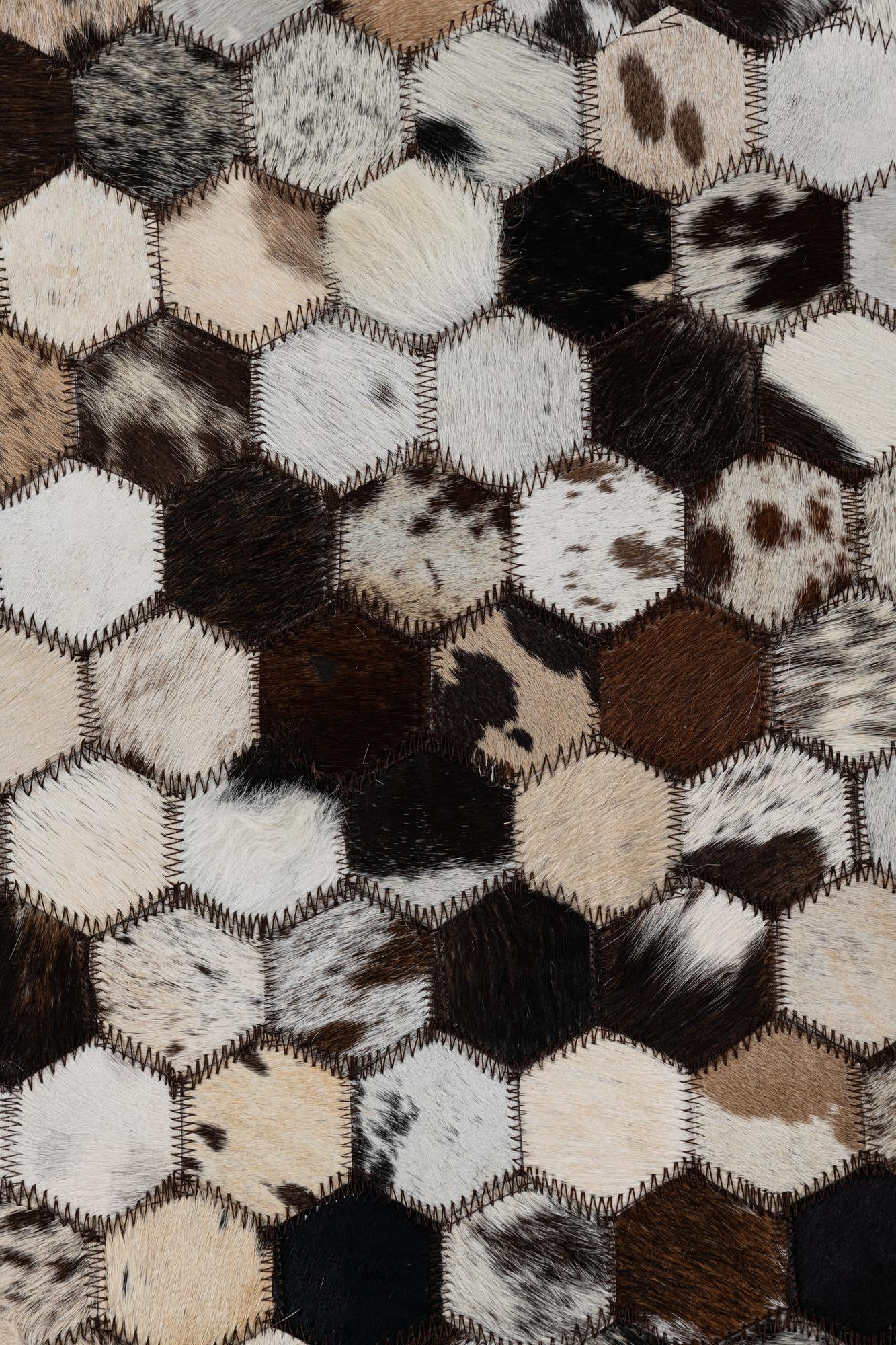 2' x 3' Cowhide Leather Rug