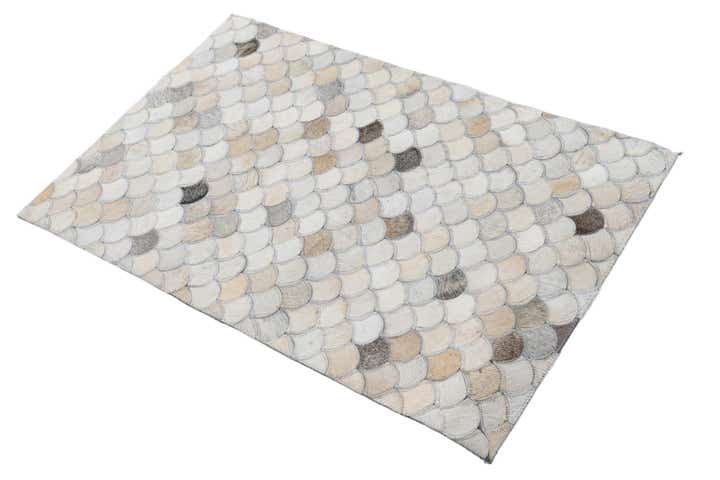 2' x 3' 1 Cowhide Leather Rug