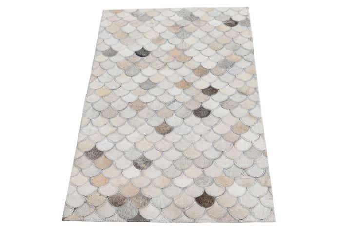 2' x 3' 1 Cowhide Leather Rug