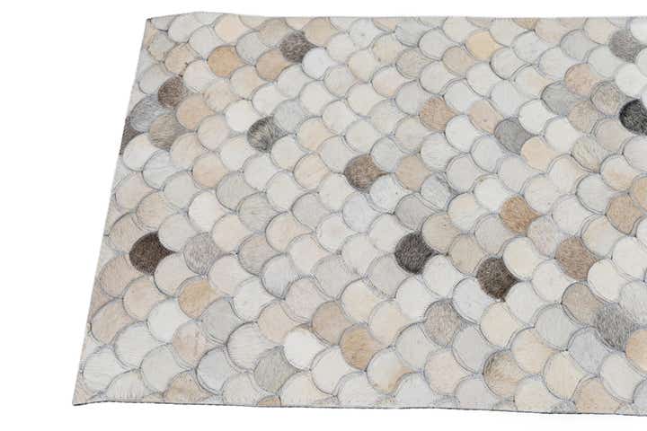 2' x 3' 1 Cowhide Leather Rug
