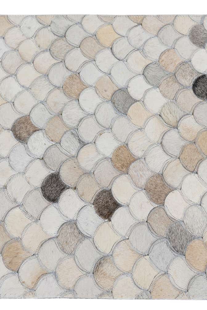 2' x 3' 1 Cowhide Leather Rug