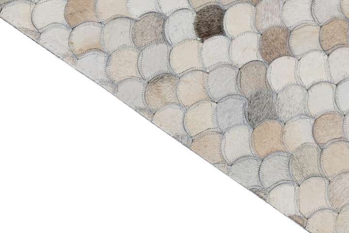 2' x 3' 1 Cowhide Leather Rug