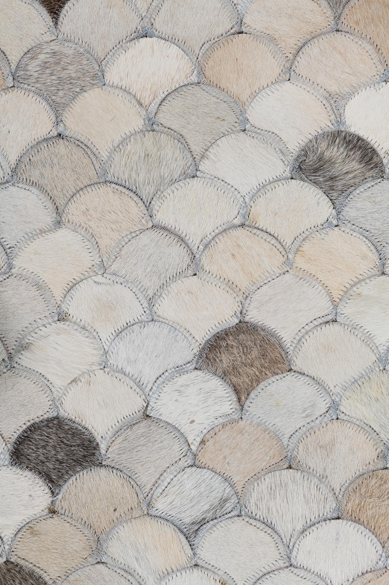 2' x 3' 1 Cowhide Leather Rug