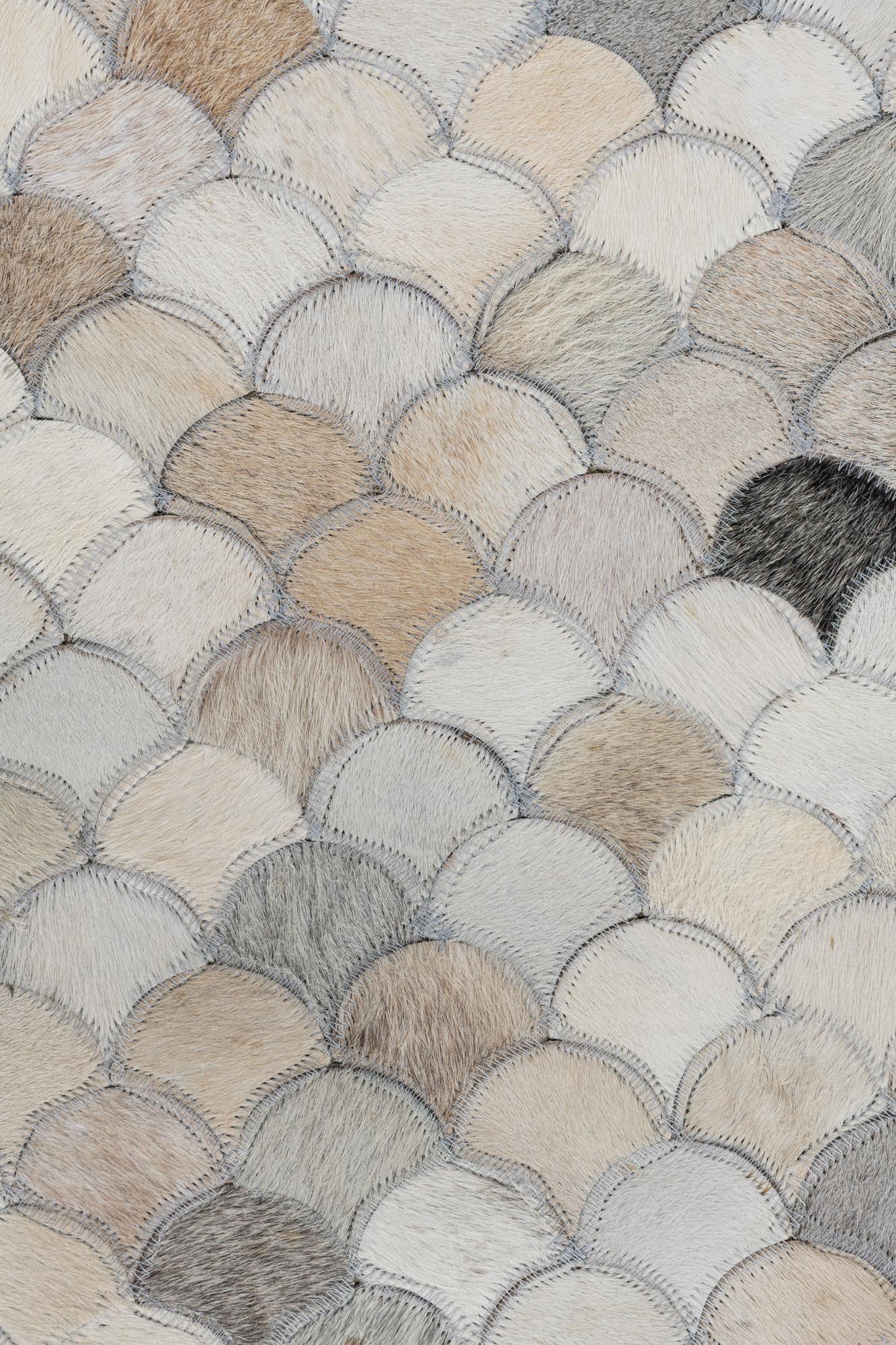 2' x 3' 1 Cowhide Leather Rug