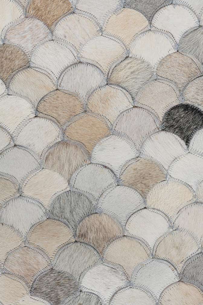 2' x 3' 1 Cowhide Leather Rug