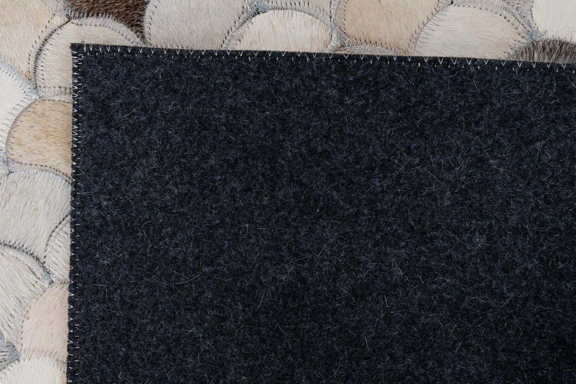 2' x 3' 1 Cowhide Leather Rug