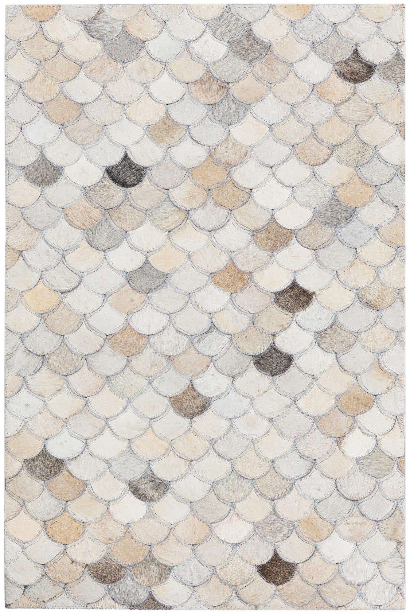 2' x 3' 1 Cowhide Leather Rug