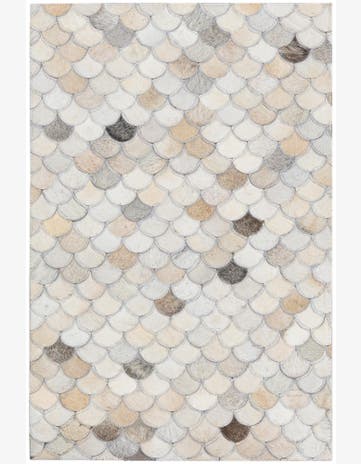 2' x 3' 1 Cowhide Leather Rug
