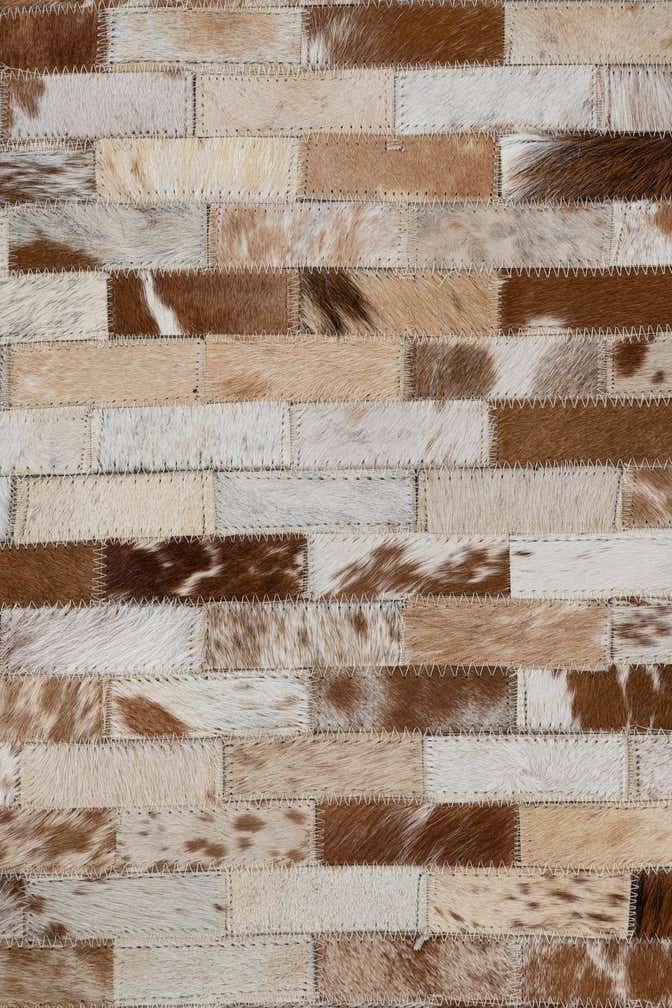 2' x 3' Cowhide Leather Rug