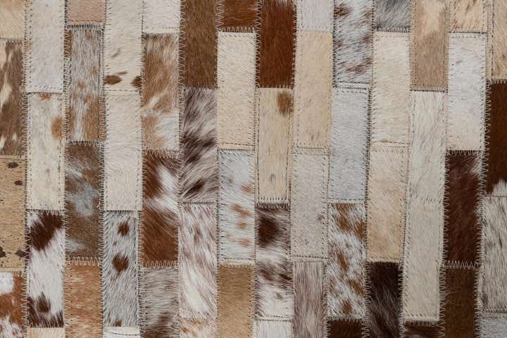 2' x 3' Cowhide Leather Rug