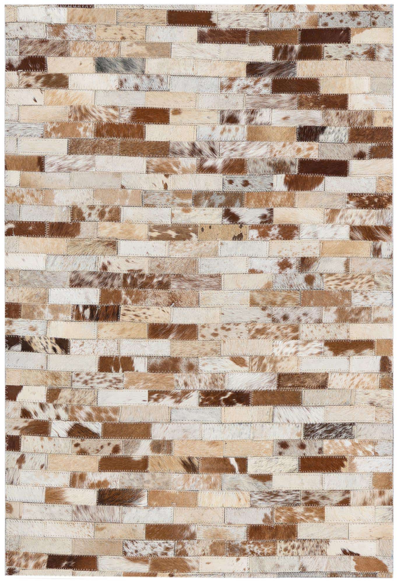 2' x 3' Cowhide Leather Rug