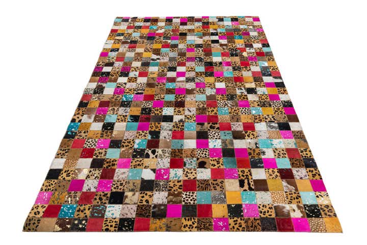 5' x 8' Cowhide Leather Rug