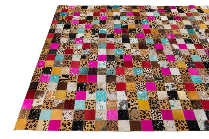 5' x 8' Cowhide Leather Rug
