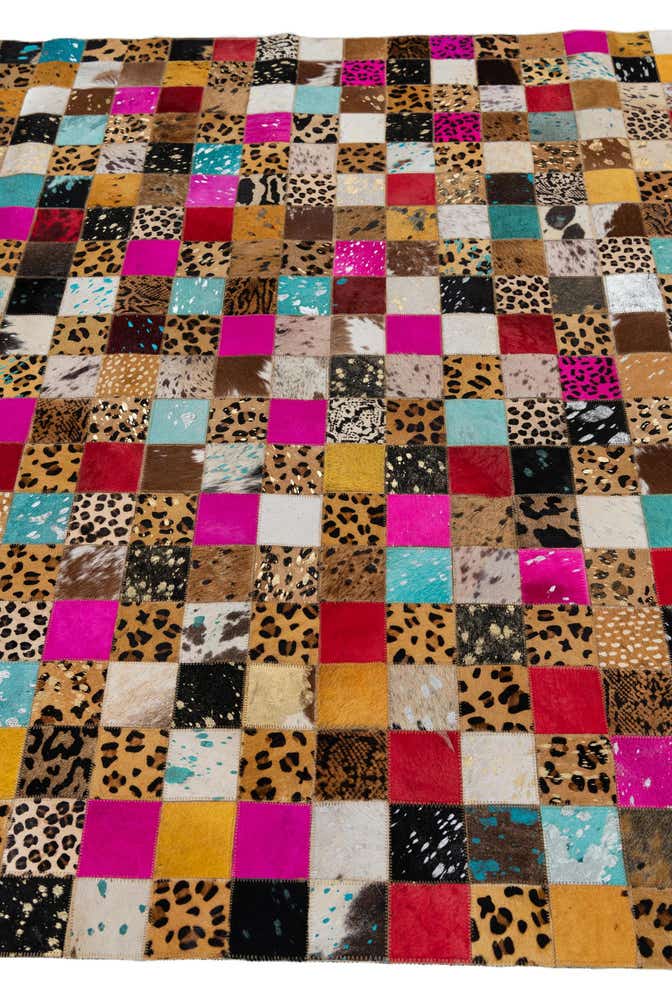 5' x 8' Cowhide Leather Rug