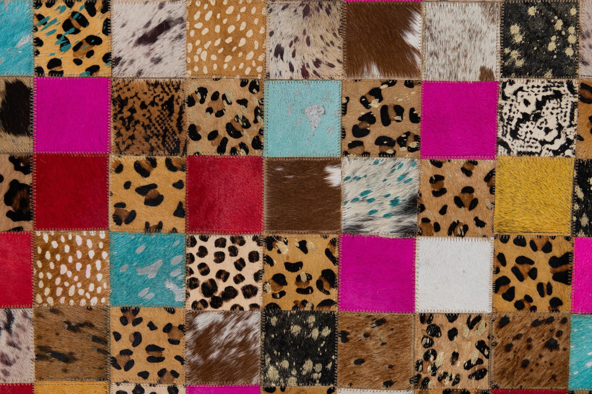 5' x 8' Cowhide Leather Rug