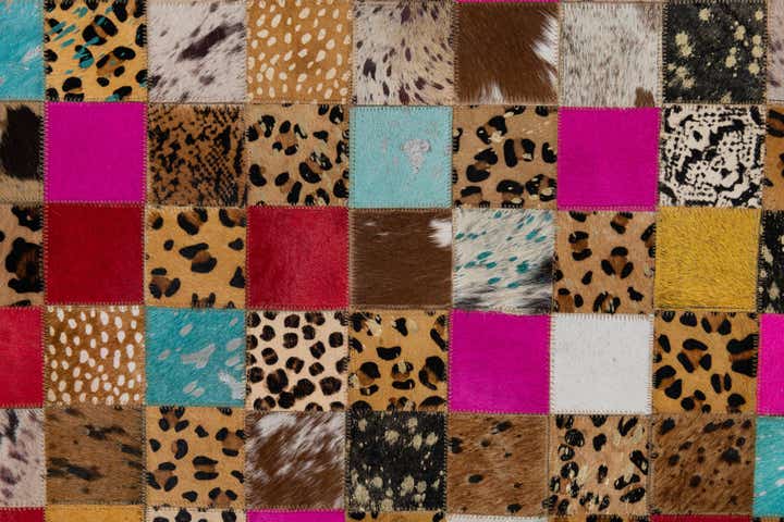 5' x 8' Cowhide Leather Rug