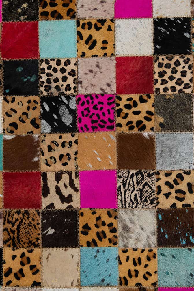 5' x 8' Cowhide Leather Rug