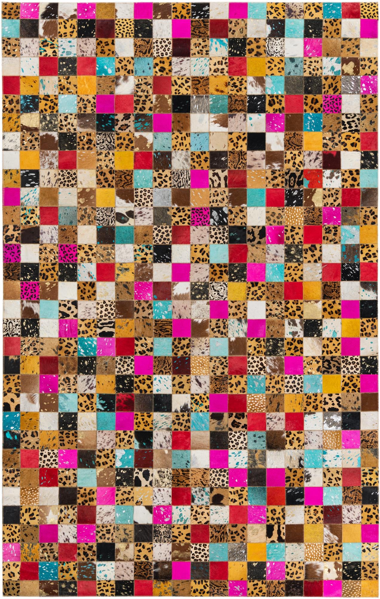 5' x 8' Cowhide Leather Rug