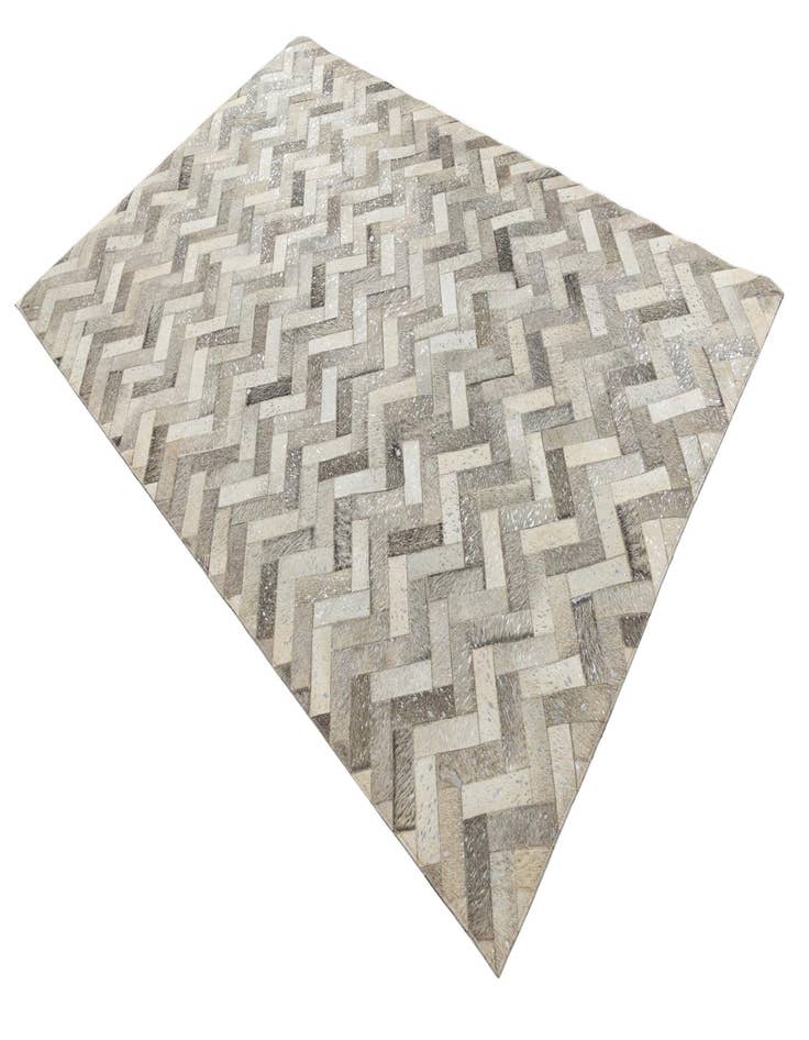 Detail image of 5' x 7' 10 Cowhide Leather Rug