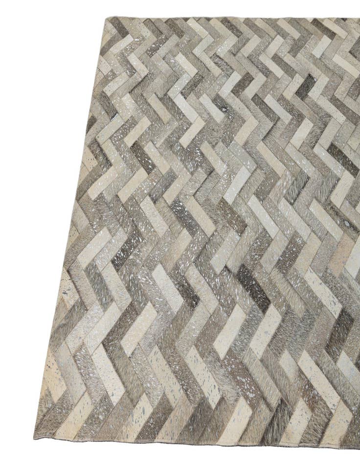 Detail image of 5' x 7' 10 Cowhide Leather Rug