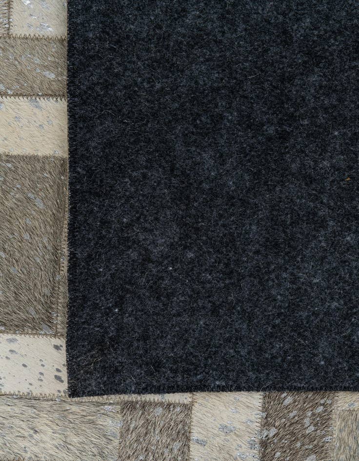 Detail image of 5' x 7' 10 Cowhide Leather Rug