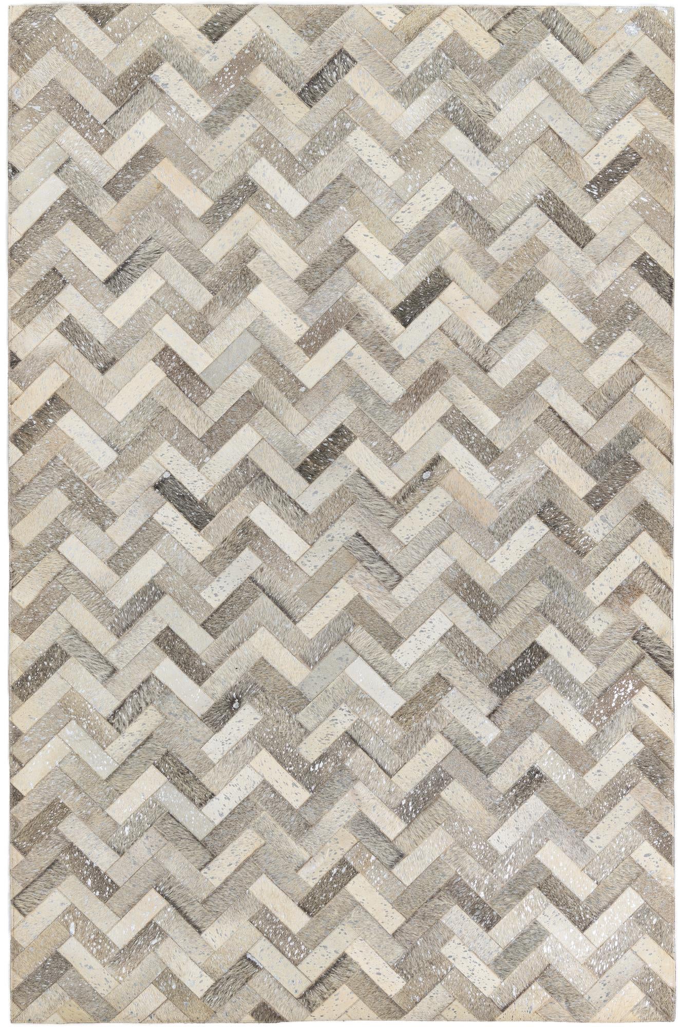 5' x 7' 10 Cowhide Leather Rug