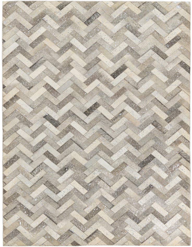Detail image of 5' x 7' 10 Cowhide Leather Rug