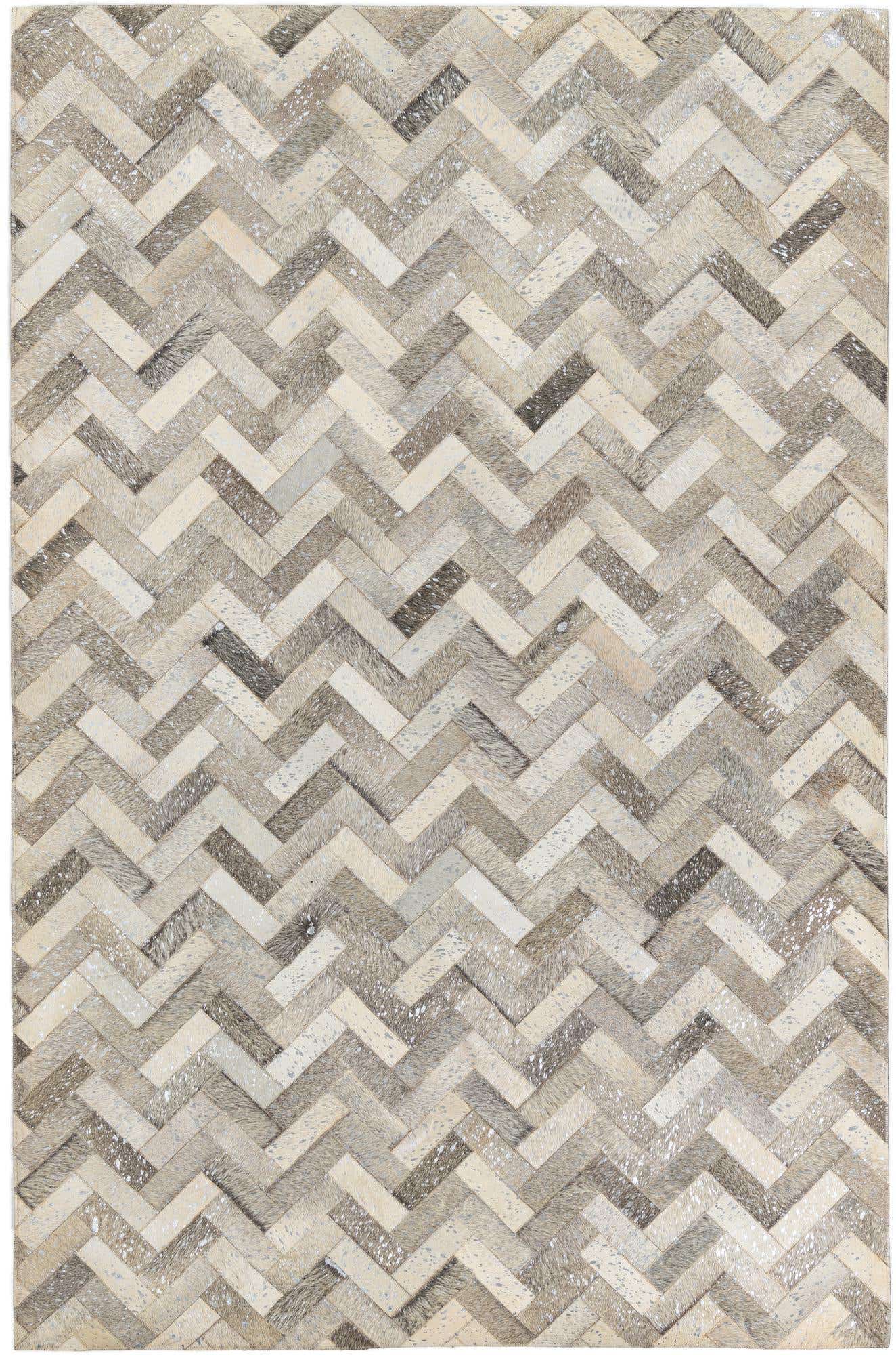 5' x 7' 10 Cowhide Leather Rug