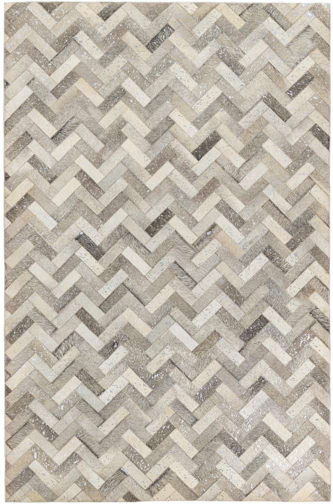5' x 7' 10 Cowhide Leather Rug