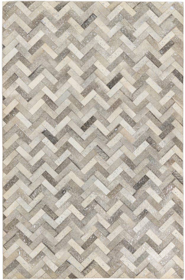 Detail image of 5' x 7' 10 Cowhide Leather Rug