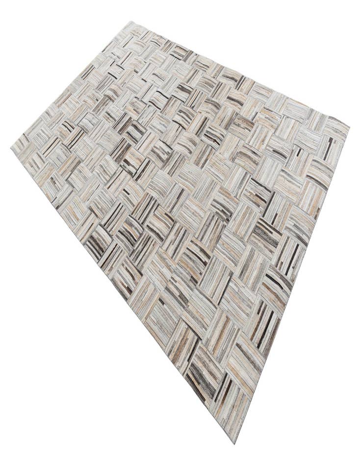 Detail image of 4' 10 x 7' 9 Cowhide Leather Rug