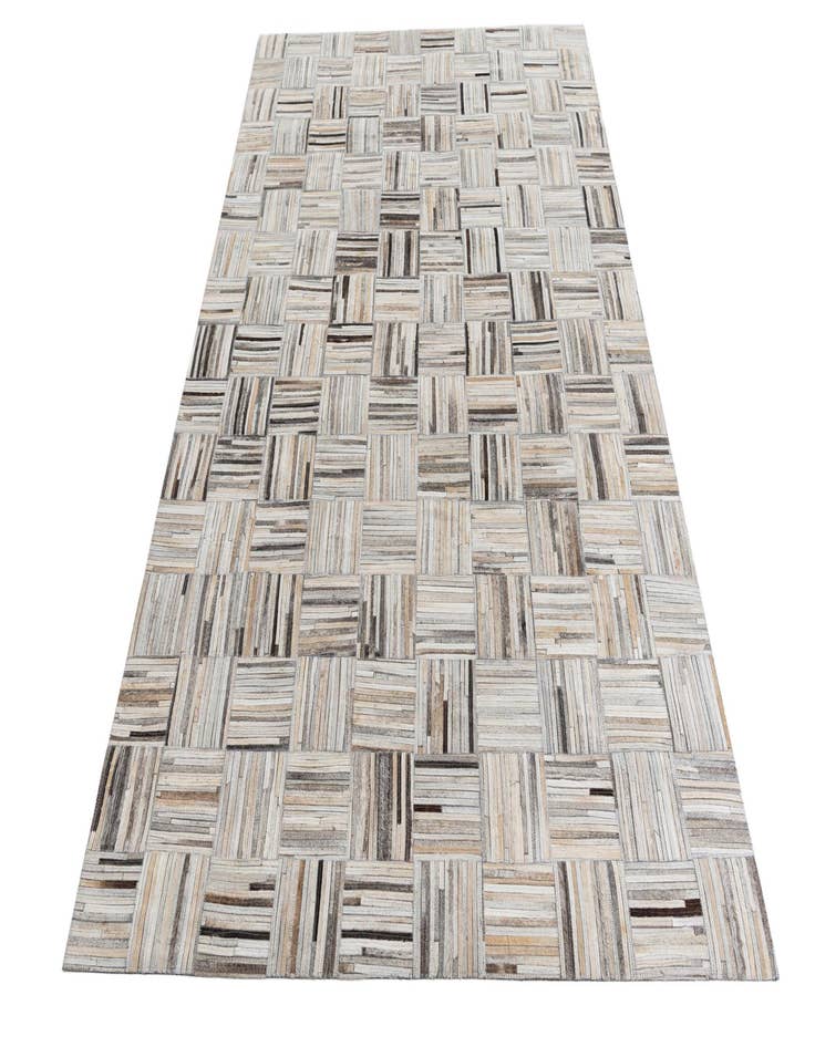 Detail image of 4' 10 x 7' 9 Cowhide Leather Rug