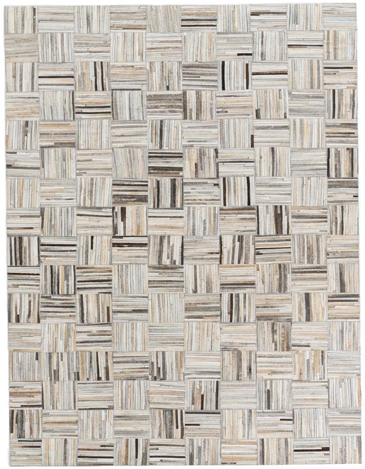 Detail image of 4' 10 x 7' 9 Cowhide Leather Rug