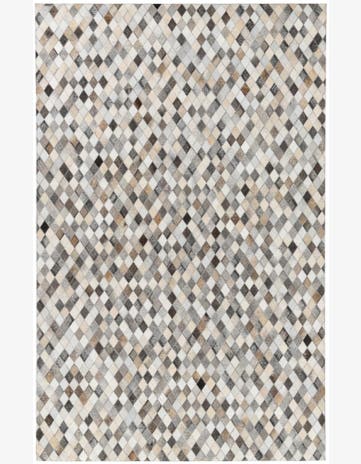 5' x 8' Cowhide Leather Rug
