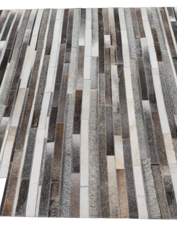 Detail image of 5' 1 x 8' Cowhide Leather Rug